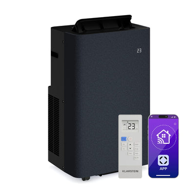 Klarstein AireLux Smart Mobile Klimaanlage 14000 BTU App Dunkelgrau