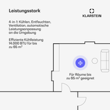 Klarstein AireLux Smart 14000 BTU Mobile Klimaanlage Grau 3
