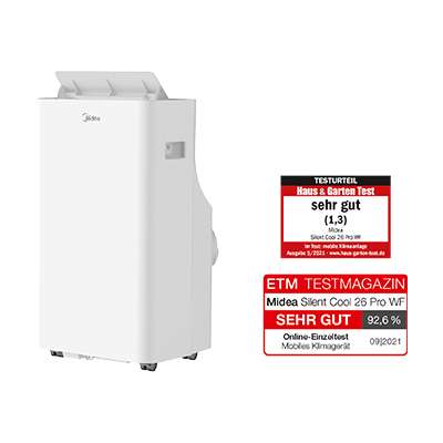 Midea Silent Cool 26 Pro Mobile Klimaanlage leise 57 dB ohne Installation